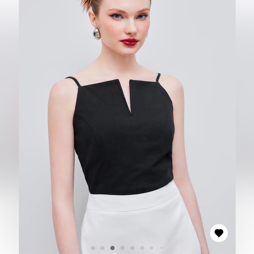 Black Sleeveless Top with adjustable straps